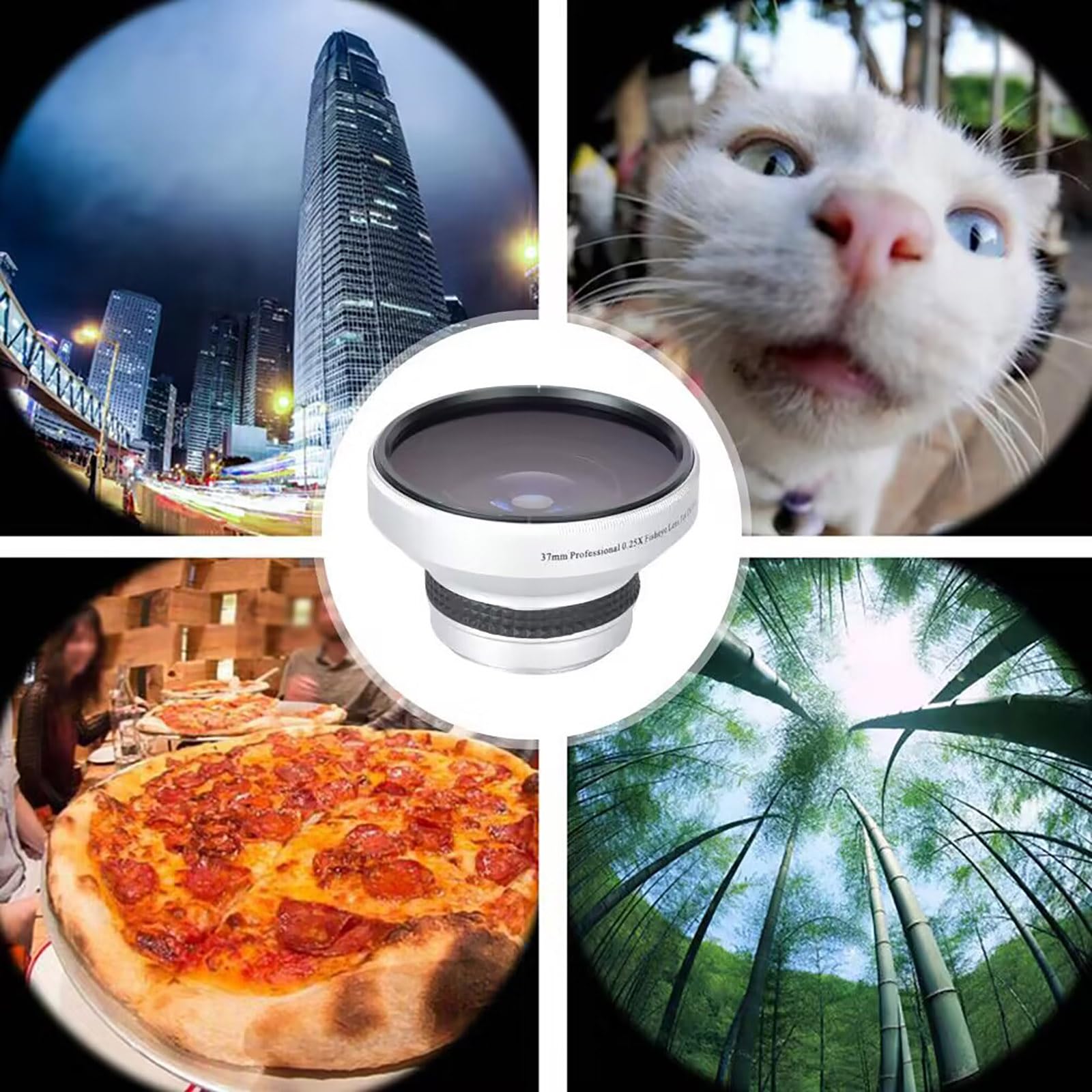 Fotocamere digitali DSLR HD super grandangolare Fisheye, obiettivo fisheye 37 mm 0,25 x per fotocamera SLR DSLR