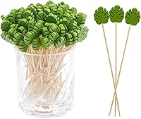Vista 1 de 100 piezas de palillos de cóctel para aperitivos, accesorios para charcutería, palillos de cóctel para bebidas, palillos de bambú, palillos de Hoja