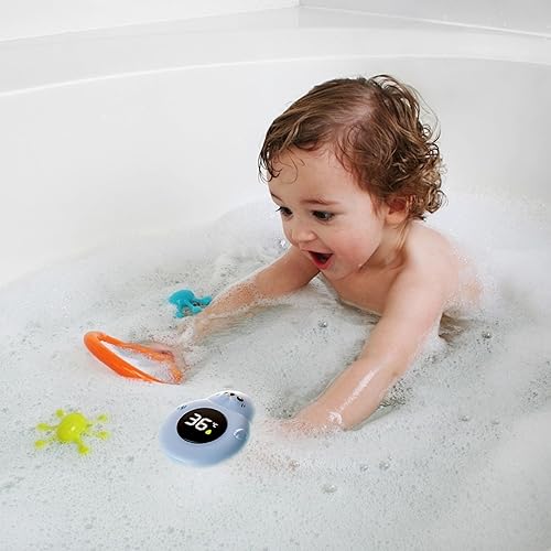 Miniatura 6 de Termómetro de baño de seguridad para bebés, termómetro de baño de seguridad para bebés, digital preciso, 3 colores giros de sello, juguetes