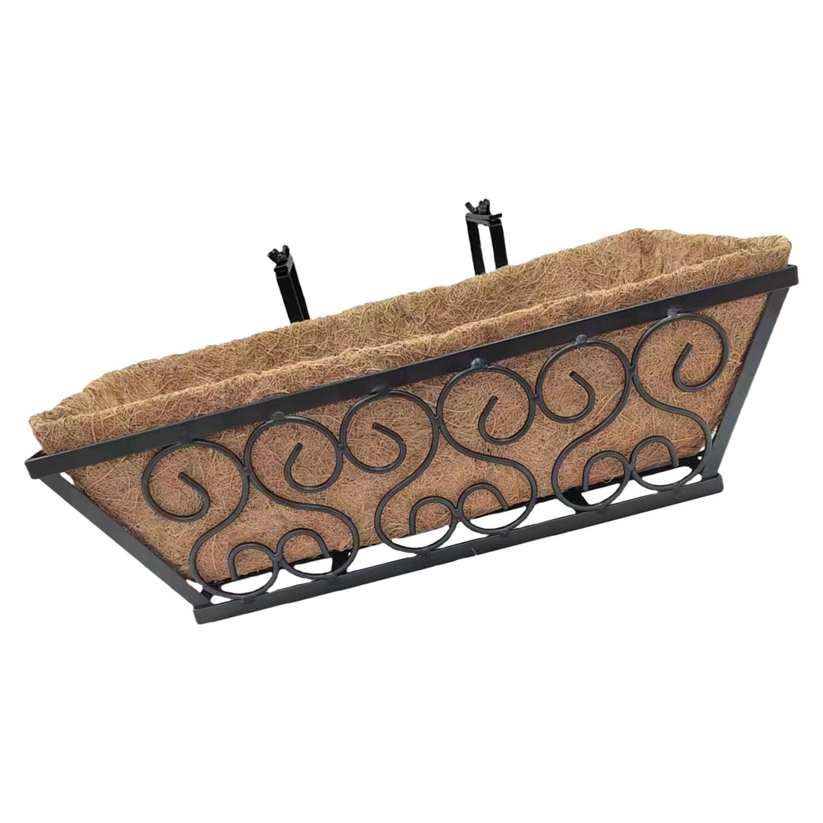 YWLUUOO Wrought Iron Hanging Planter Decorative Gardens Flower Basket European Styles Planter Basket for Gardens Balconies Breathable