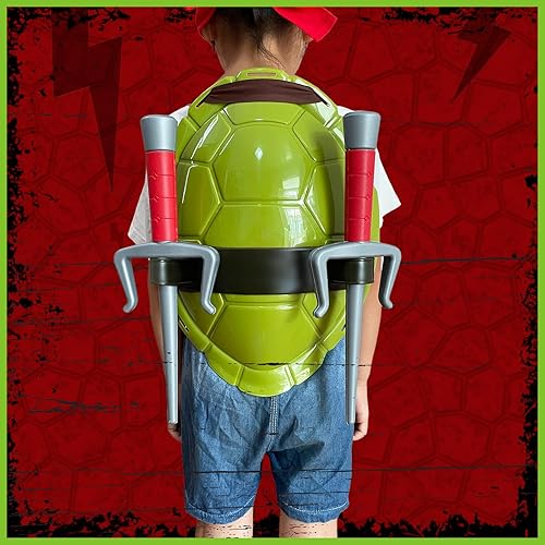 Miniatura 4 de Crasoldiers Disfraz de superhéroe de concha de tortuga para niños, perfecto para fiestas de cumpleaños de niños, regalo de cosplay de Halloween