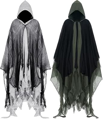 Geyoga Adult Grim Reaper Costume, 2-Piece Halloween Cloak