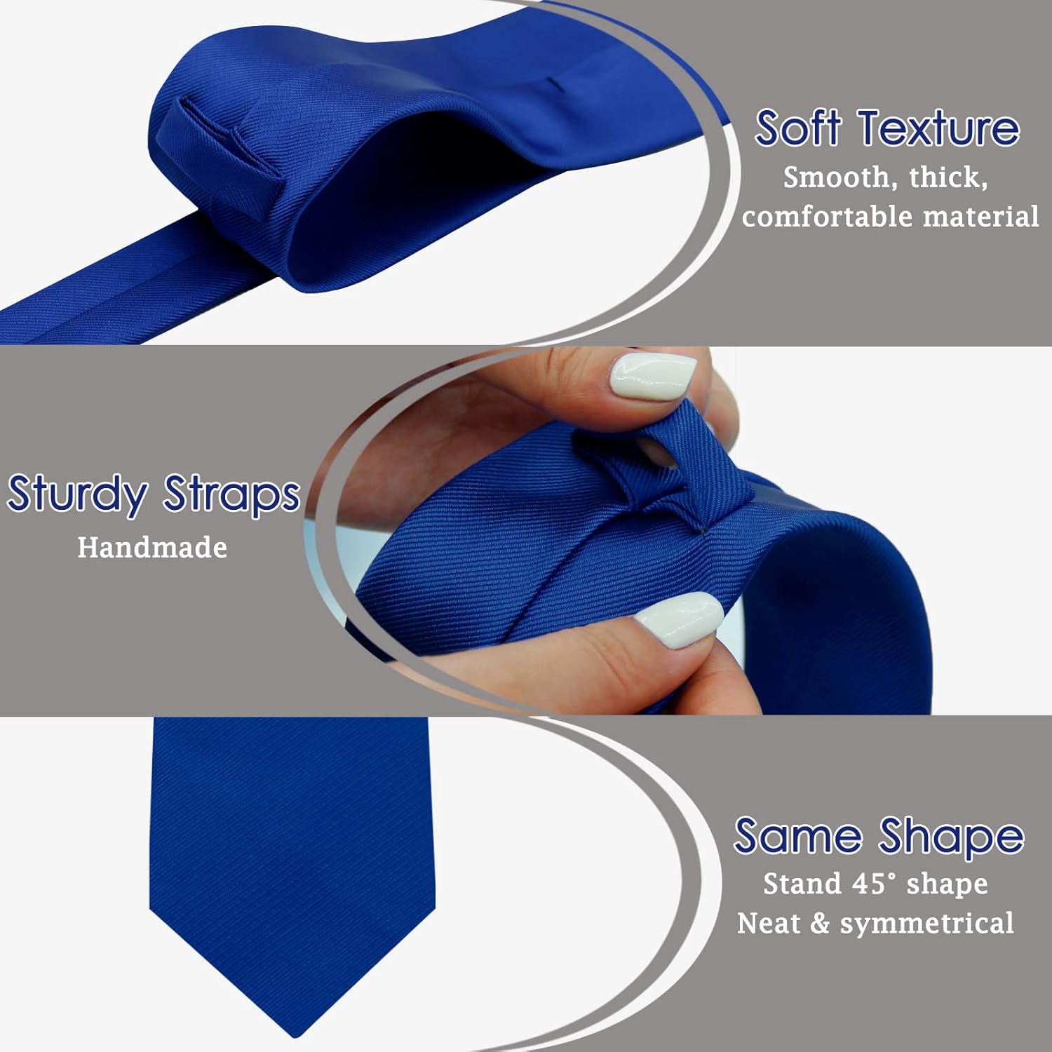 Mantieqingway 3.15" Ties for Men, Men's Solid Color Neck Tie for Weddings, Business, Christmas Father's Valentine's Day - Image 5