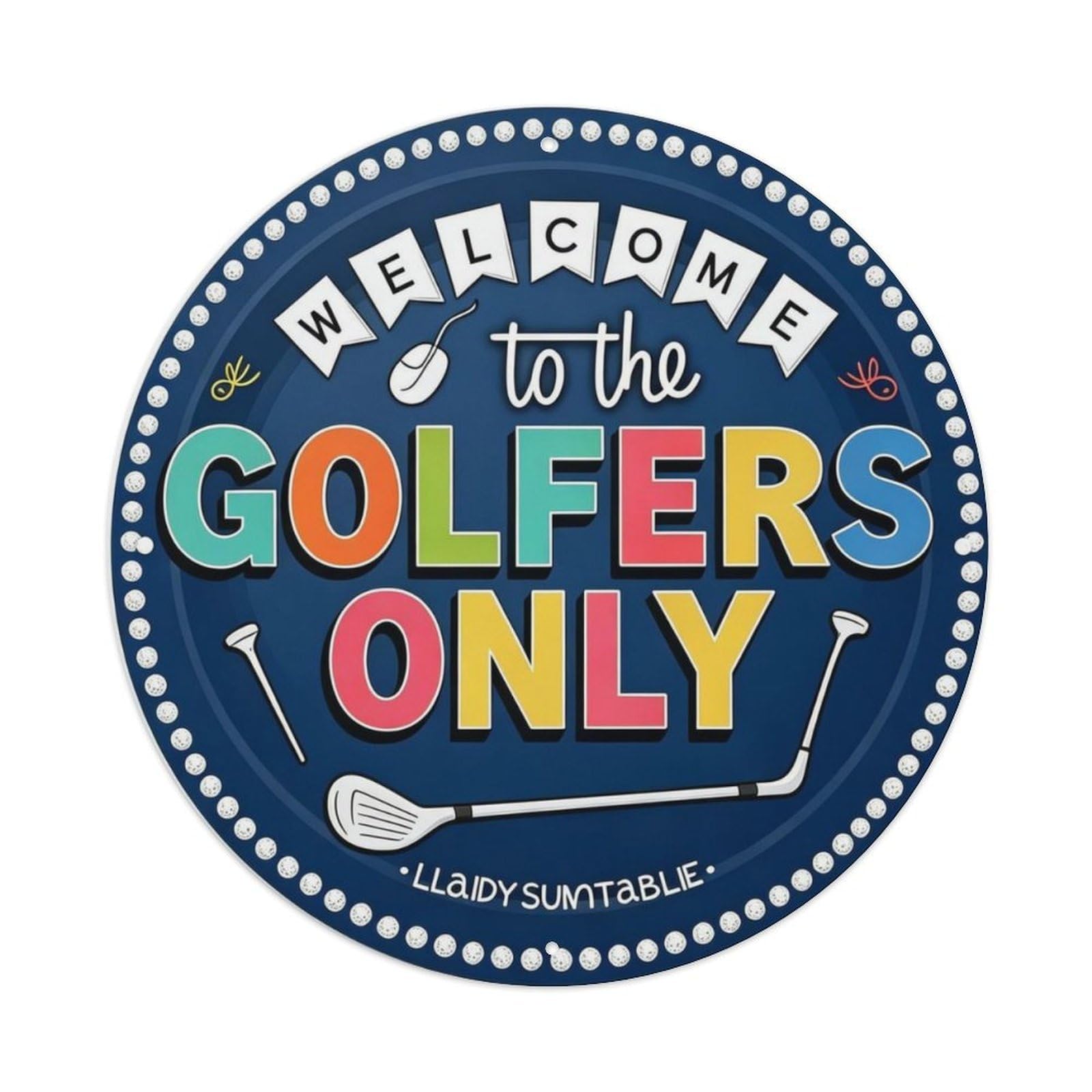 Golf Man Cave Golfers Only Metal Tin Sign Plaque