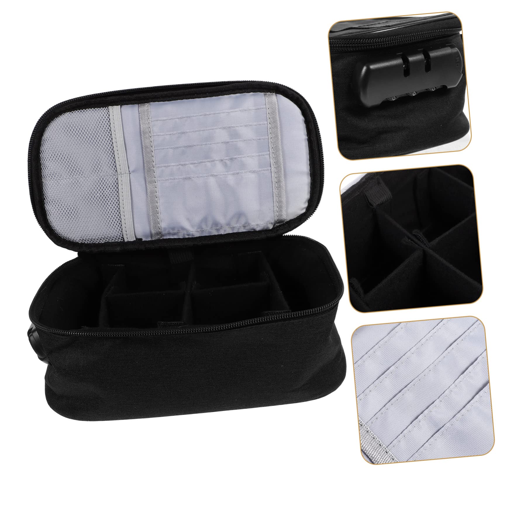 Beaupretty Trousse de Voyage à Fermeture Éclair de Maquillage avec Compartiments pour Articles de Toilette Pochette de Rangement Portable pour Cosmétiques
