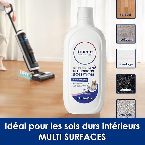Tineco formule pour aspirateur eau et poussier nettoyage multi-surfaces, 1 x 1L, pour Série iFloor, Série Floor One S5, Floor One S6, Série Floor One S7 (Lavande), Tineco Produit Nettoyant - 2