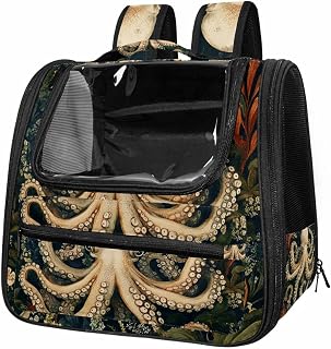 Dog Carrier Backpack for Small Pets - Cat & Dog Backpack for Hiking, Camping or Travel, _Octopus (1)