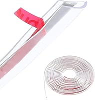 Vista 1 de Protectores de puerta de automóvil de 16 pies, ajuste universal de goma en forma de U, moldura transparente de borde de puerta automotriz