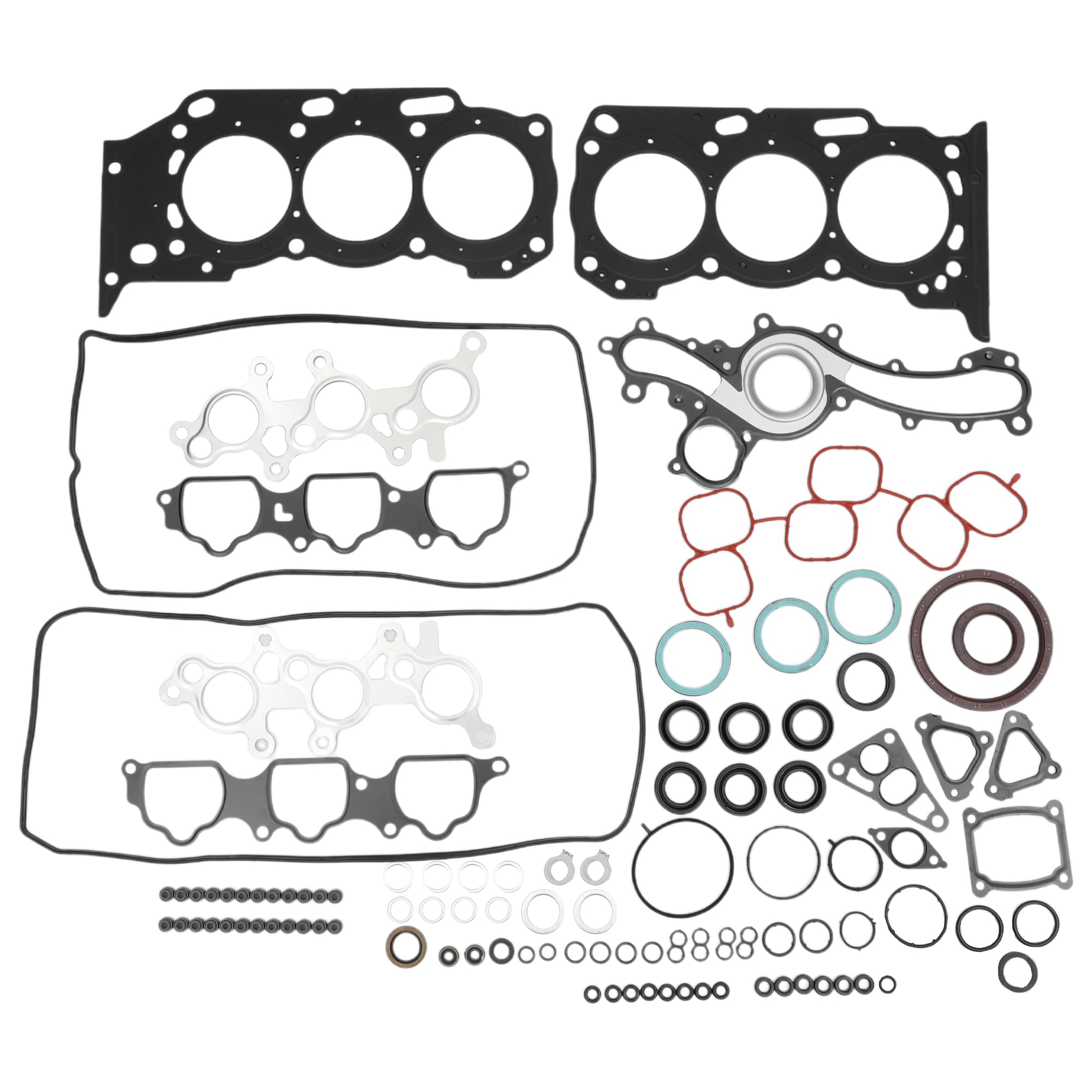 Juego De Juntas De Culata Para Toyota 1Gr/Grj150 1 Set | Resistencia A Altas Temperaturas, Hecho De Goma, Resistente A La Corrosión, Fácil De Instalar, Número Oe:0411131B30