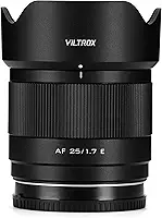 VILTROX 25mm F1.7 Lente de Câmera Lente Grande Angular Foco automático grande abertura APS-C lens Pocket Dispo lente compatível com câmeras Sony E Mount A6400 A6500 A6600 A6700 ZV-E10 II FX30 A6000