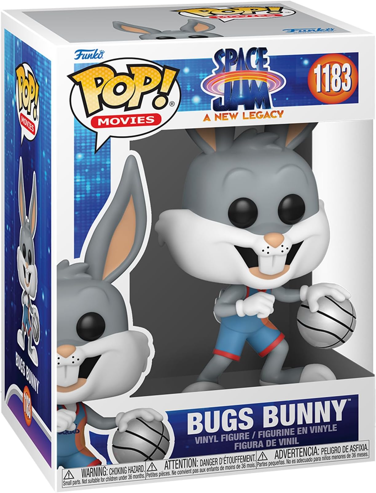 Funko Pop! Movies: SJ2 - Bugs Bunny Dribbling - Space Jam 2 - Collectable Vinyl Figure - Gift Idea - Official Merchandise - Toys for Kids & Adults - Movies Fans - Model Figure for Collectors