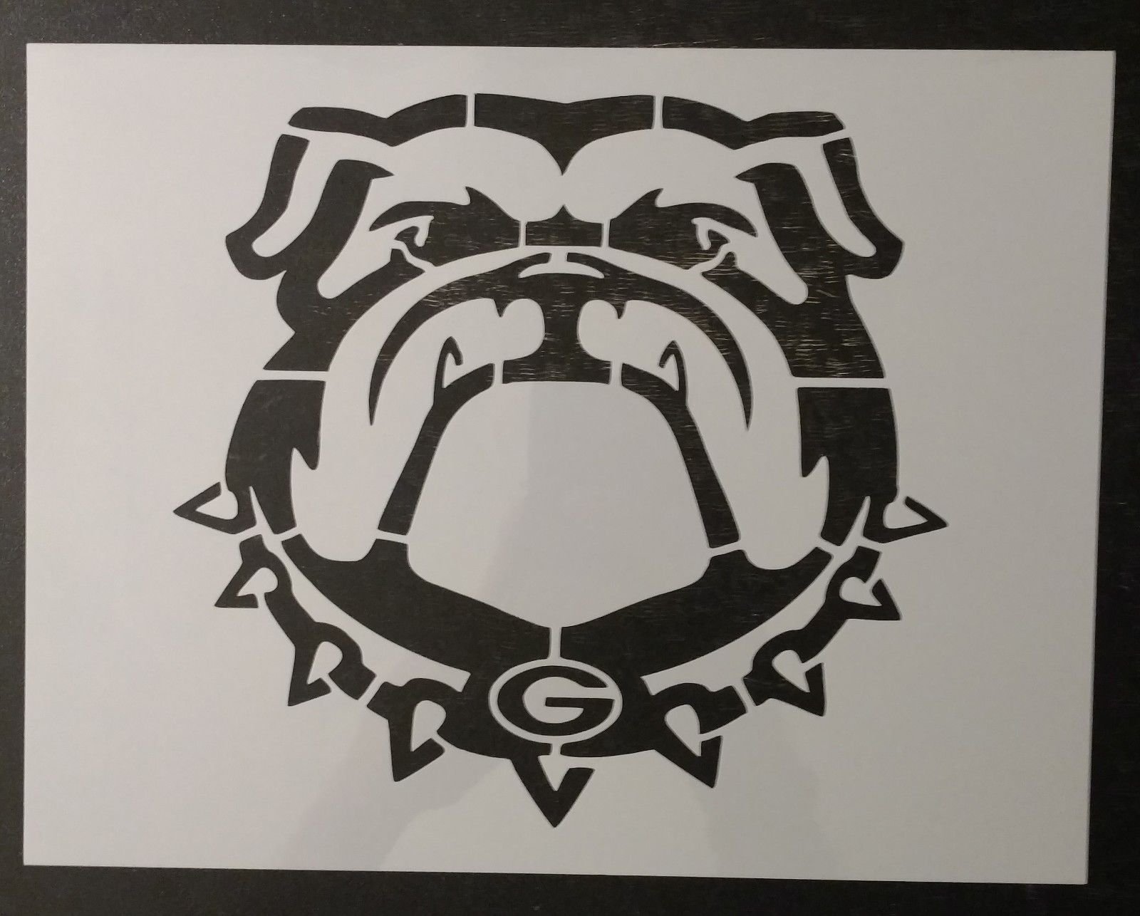 TNS STORE Bulldog Bull Dog Georgia Bulldogs 11" x 8.5" Custom Stencil