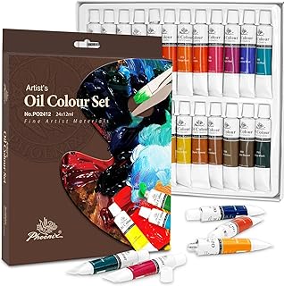 Sponsored Ad - PHOENIX Great Value Oil Paint Set 24 Color Tubes - 12ml/0.4 Fl Oz Non-toxic Art Paints for Canvas, Mothers'...