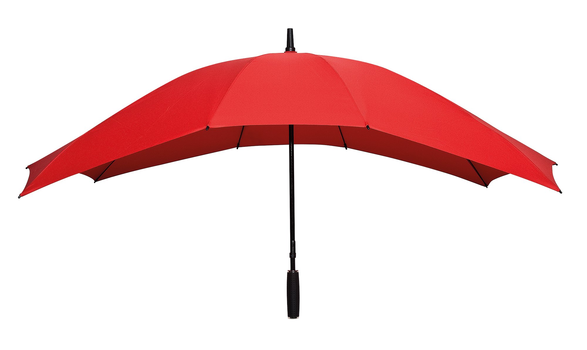 Parapluie Droit Rouge pour Deux - Résistant au Vent et Étanche