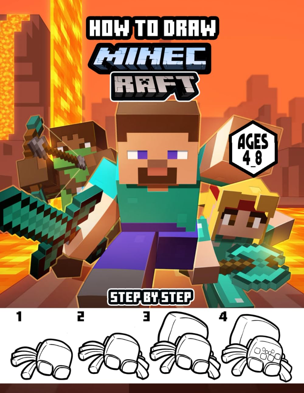 Minecrafter's How To Draw: Drawing Characters Favorites With +50 Fun & Engaging designs for Young Artists and Kids