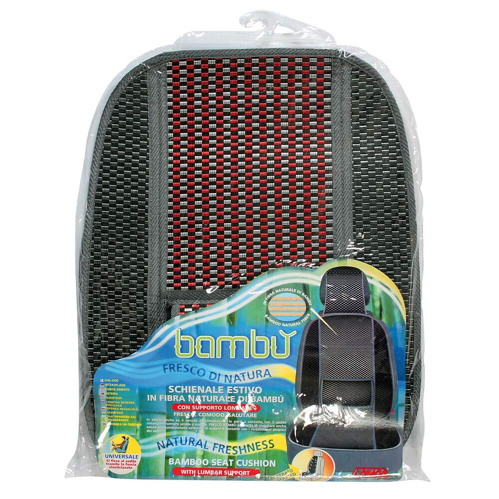 Lampa 54357 bambù, Schienale Estivo in Fibra Naturale di bambù - Rosso