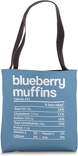 Blueberry Muffins Nutrition Fact Thanksgiving Christmas Tote Bag