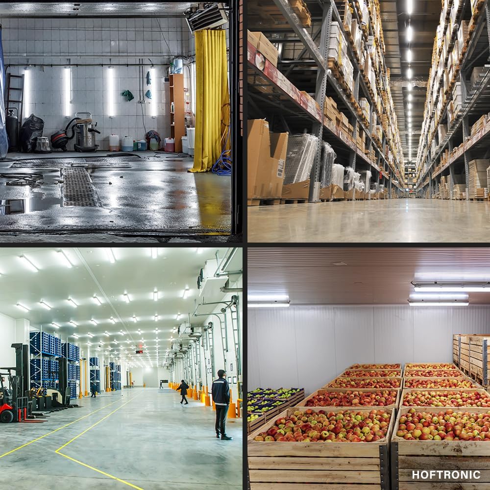 jarak dekat view of the HOFTRONIC LED light's quick connect mechanism, showing the twist-off cap and internal terminals for fast installation.