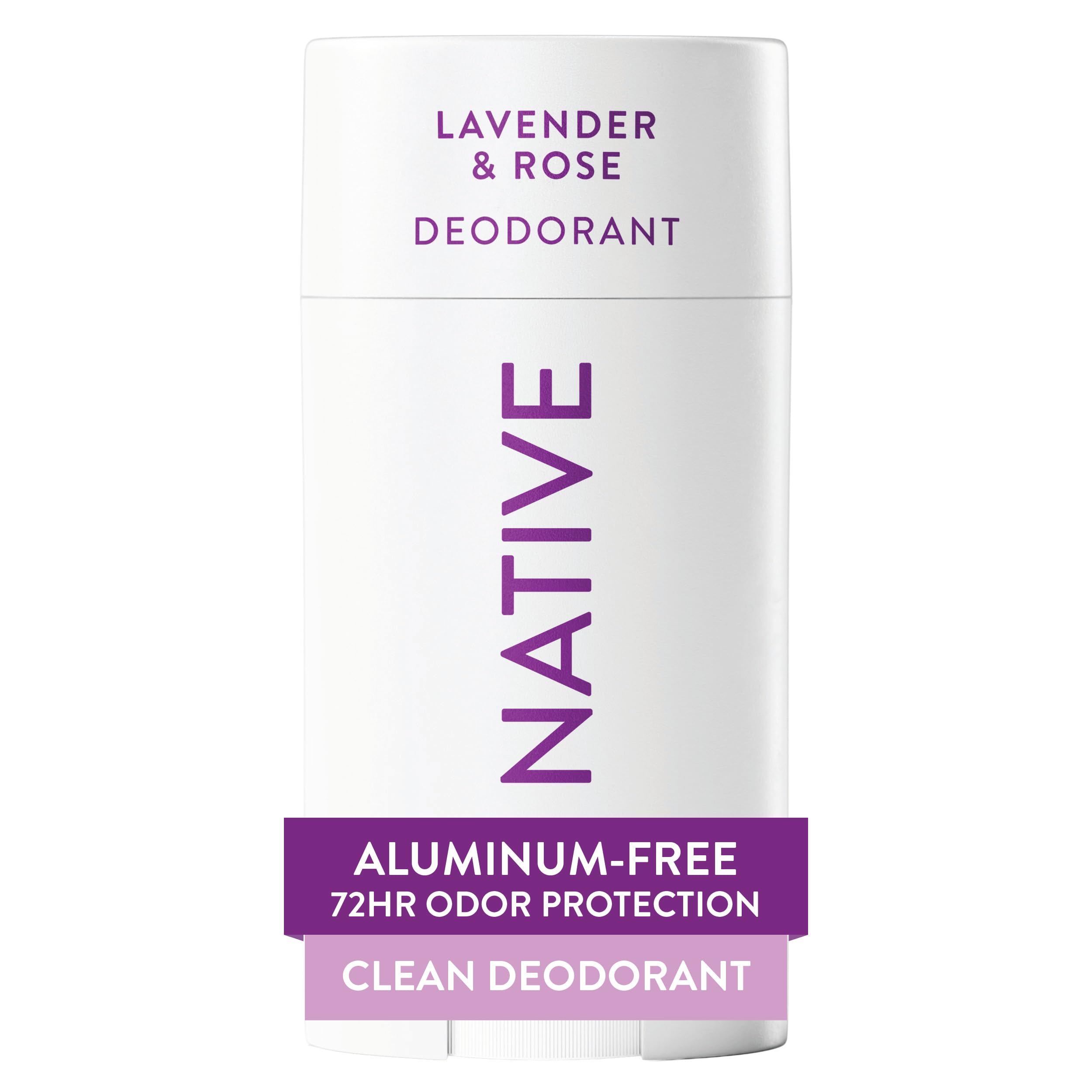Native Deodorant Contains Naturally Derived Ingredients, 72 Hour Odor Control | Deodorant for Women and Men, Aluminum Free with Baking Soda, Coconut Oil and Shea Butter | Lavender & Rose