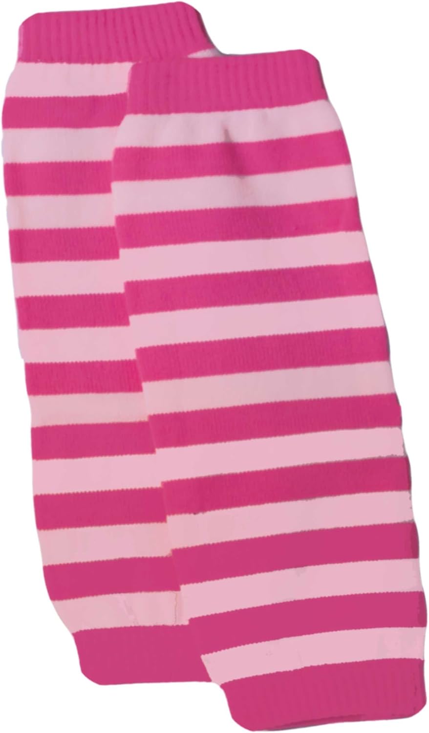 Leg Warmers by Rishengs, Hot Pink/Light Pink Stripe Leg and