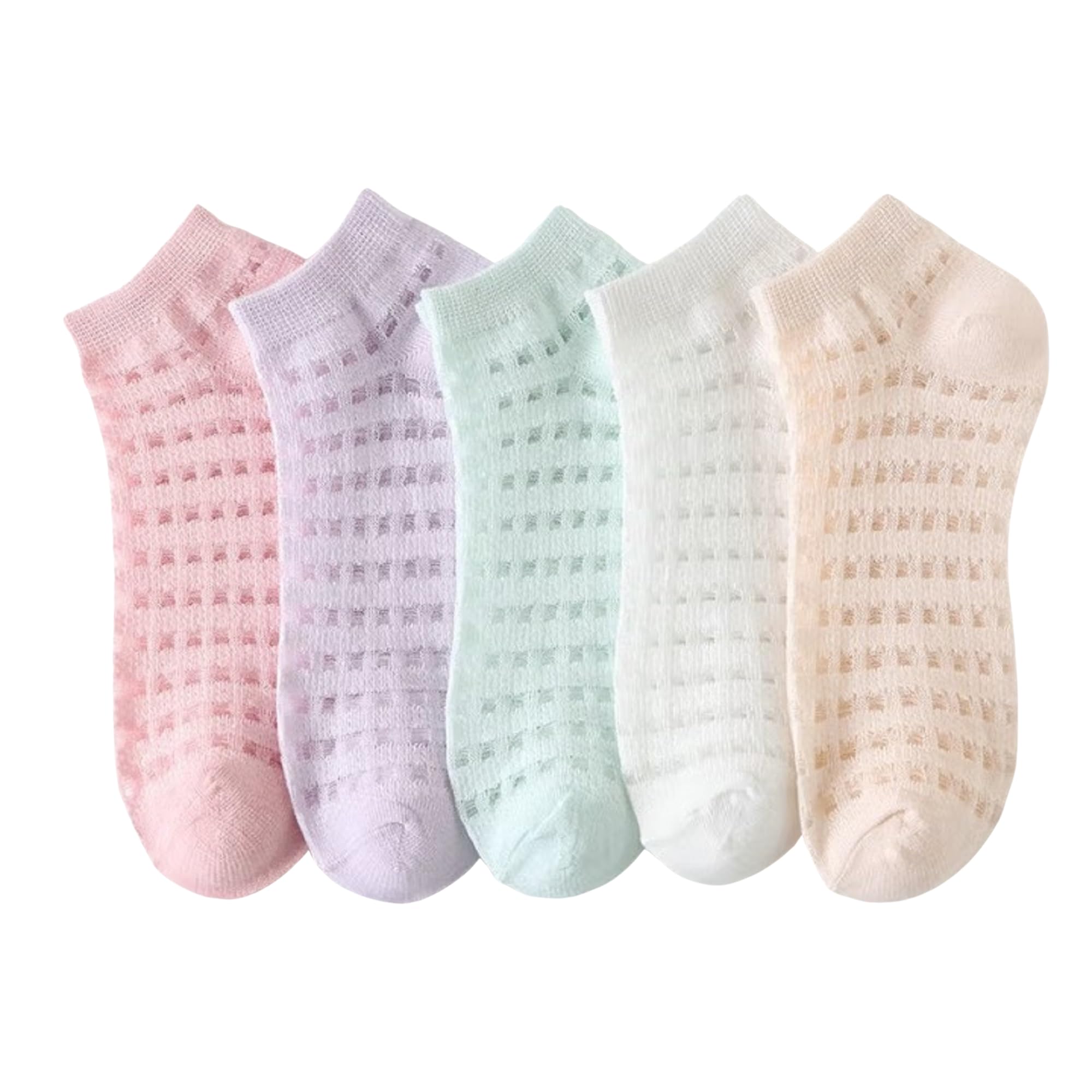 Women & Girls Ankle Length Cotton Socks Pack of 5 | Soft Breathable Multi Color Ankle Socks for Casual Sports Office School Use | Stretchable Comfort Fit Cotton Ankle Socks for Daily Use-image-21