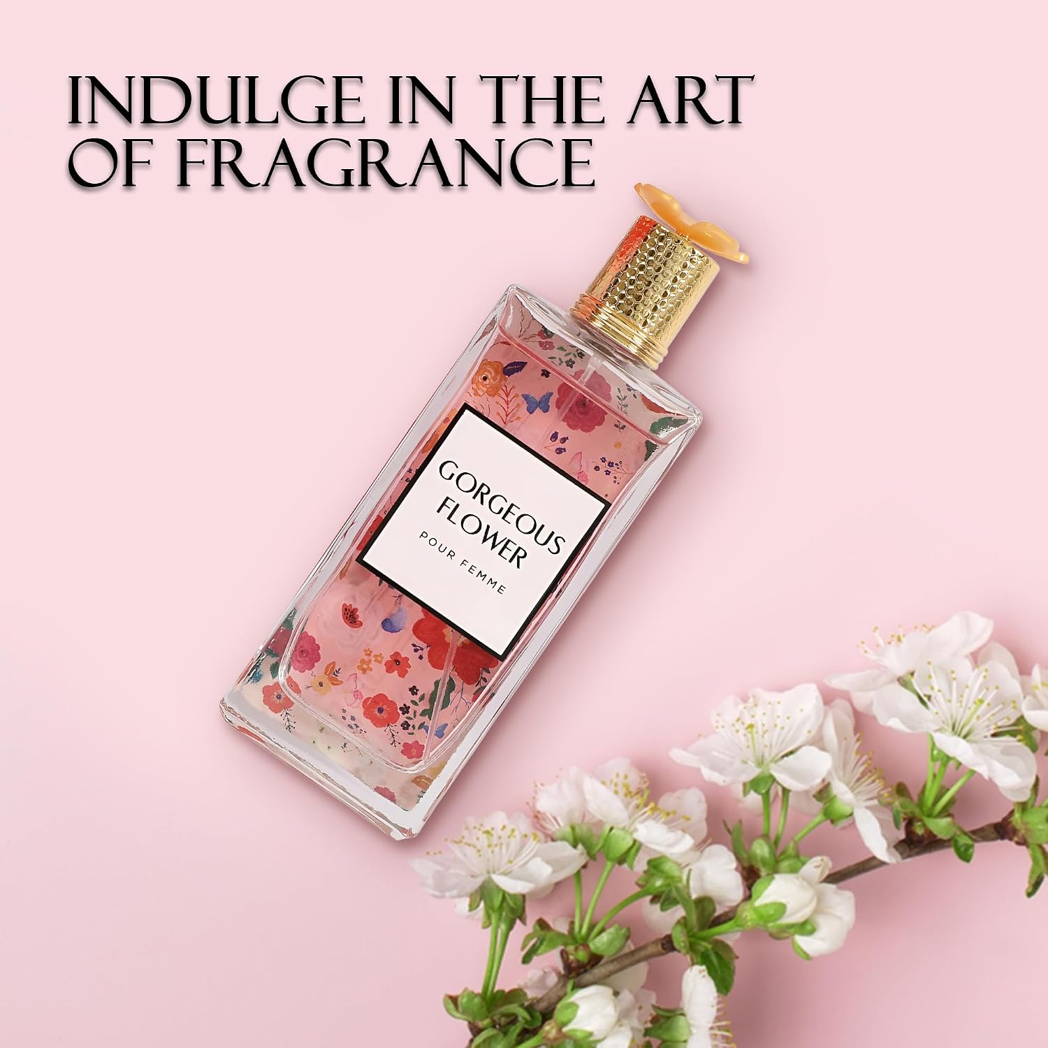 AFLUXE Gorgeous Flower Eau de Parfum for Women - 100ml Floral & Fruity Perfume with Lavender, Coconut, Vanilla & Pear, Long-Lasting Feminine Fragrance