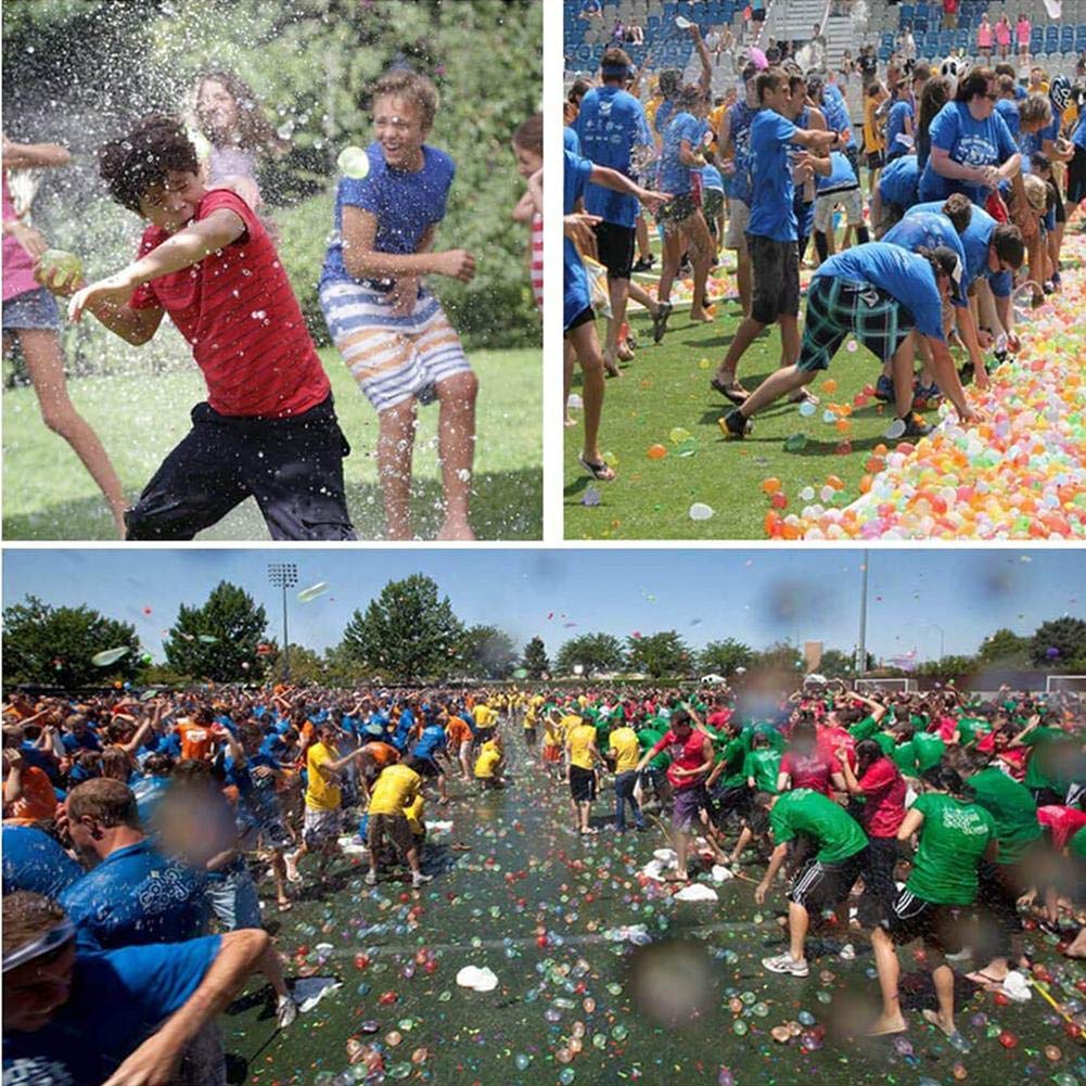 Kit de recambio de globos de agua de 1000 piezas para deportes acuáticos, lucha acuática + 3 herramientas de recarga 6