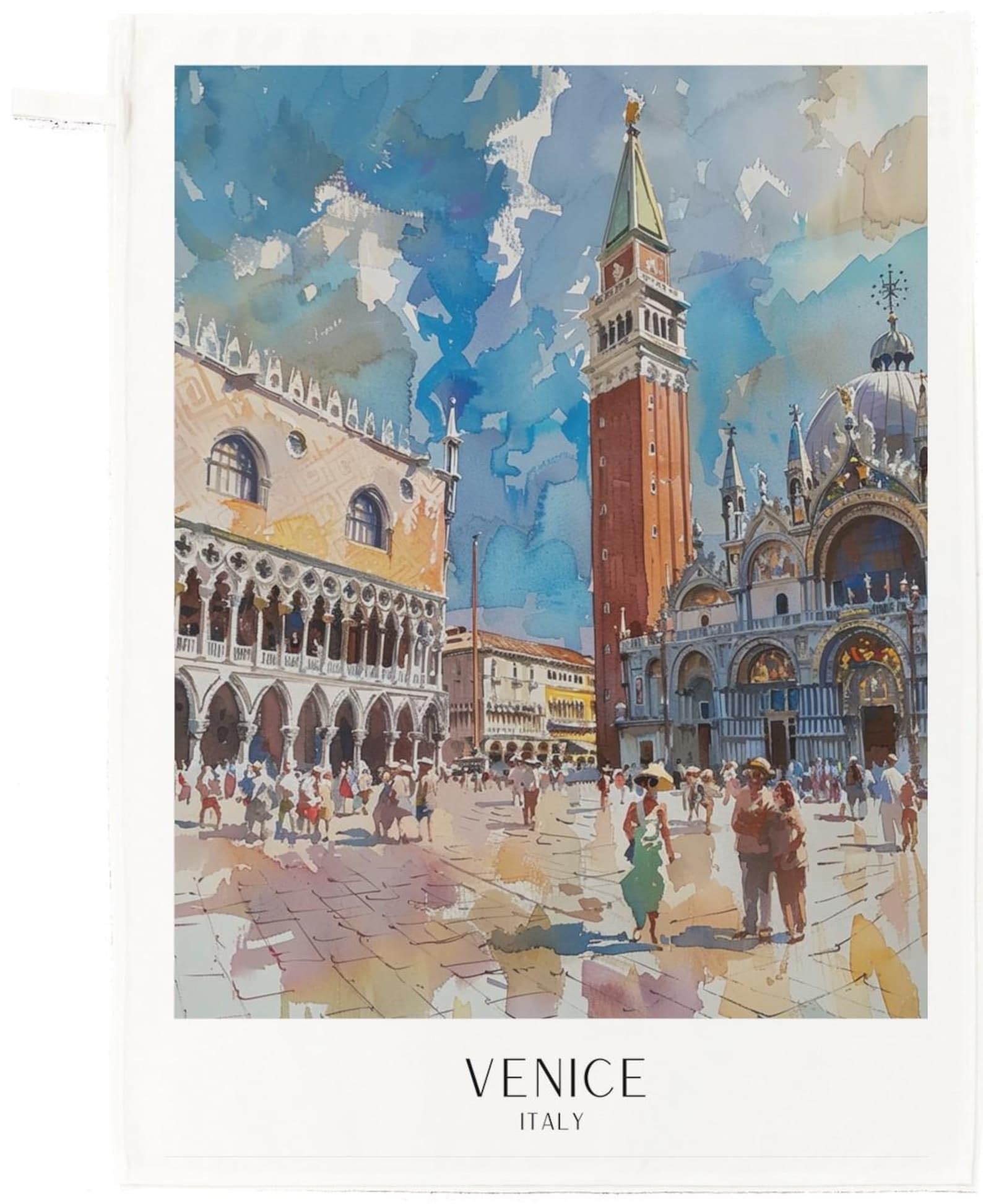 Venice Italy Cotton Tea Towel – St Mark’s Square