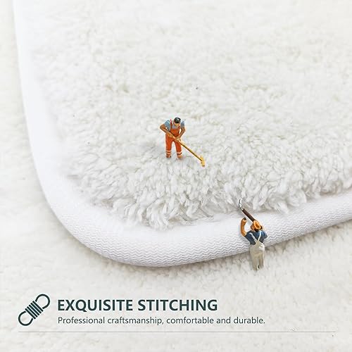 Miniatura 5 de Alfombras de baño bohemias de 17 x 24 pulgadas para decoración de baño, tapete de baño antideslizante y absorbente de microfibra de felpa suave,