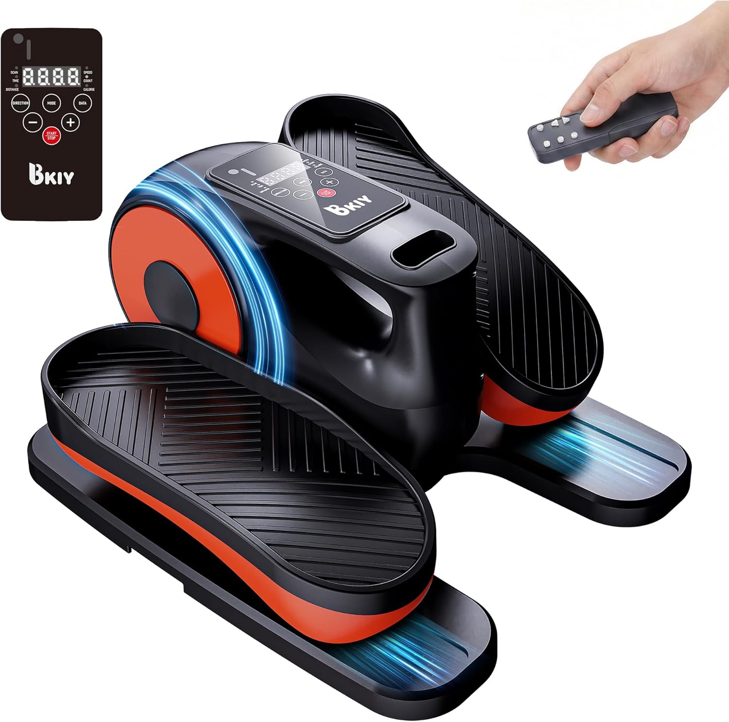 Under Desk Elliptical Exercise Machine, Electric Under-Desk Elliptical for Seniors - Mini Ellipse Leg Exerciser with 12-Speed Touch Screen, Remote Control & Reversible Motion (Black)