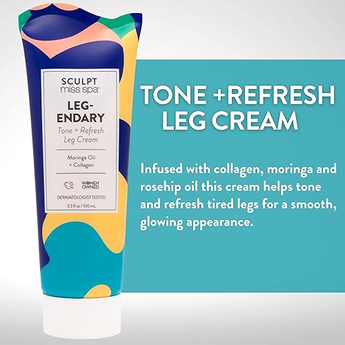 Miniatura 2 de MISS SPA Crema para piernas, crema de colágeno para piernas, aceite de rosa mosqueta de moringa ayuda a refrescar las piernas cansadas, productos