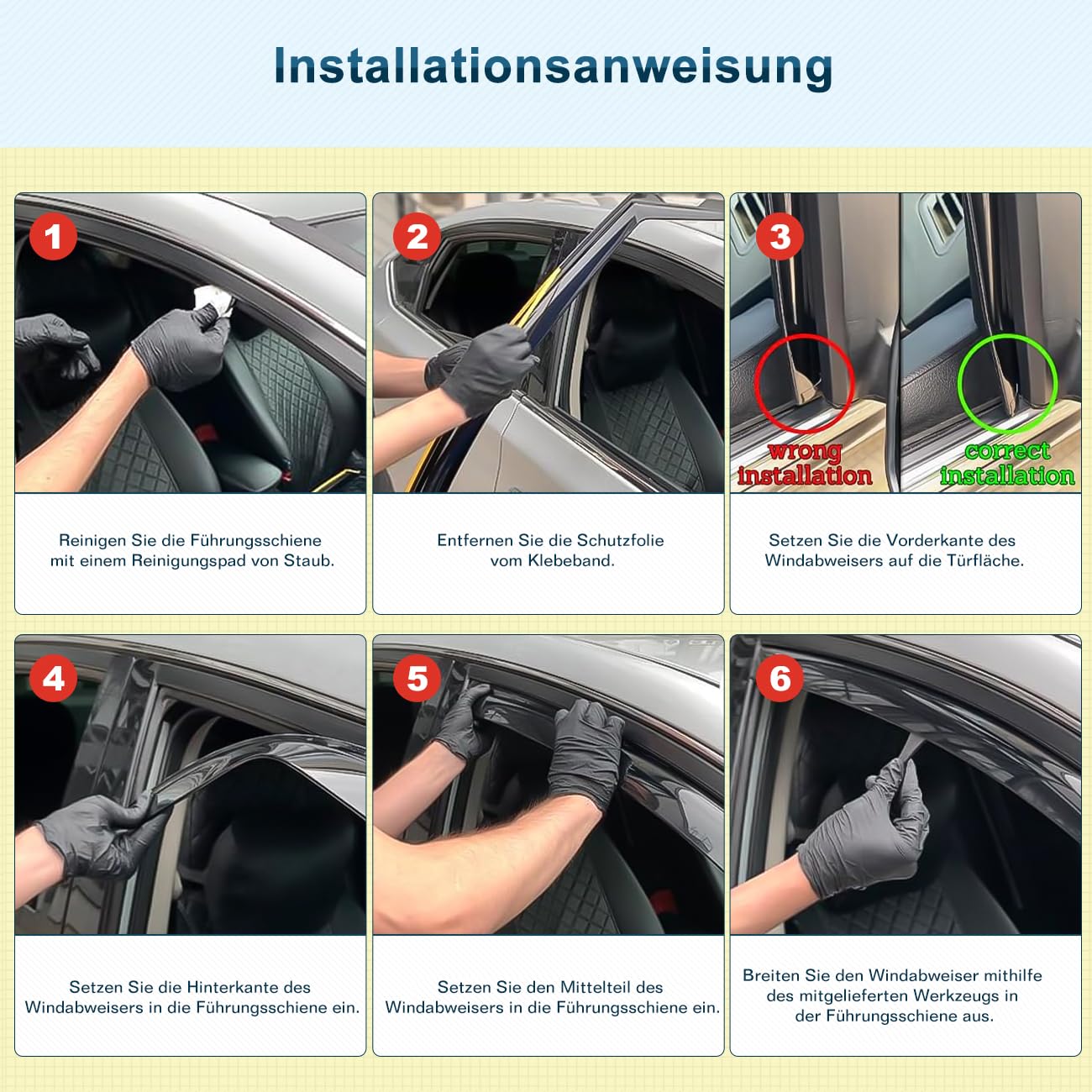Windabweiser Regenabweiser kompatibel mit VW Golf 5 mk5 2004-2009 5-Türen, Selbstklebend Tape-On Autofenster Regenschutz Regenabweiser Deflektoren, 4-TLG Set, Rauchgrau, Vorne,Aerodynamisch
