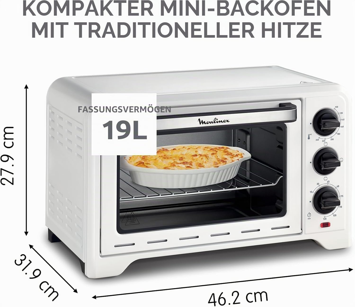 Moulinex ox441110 Backofen Optimo weiß 19L