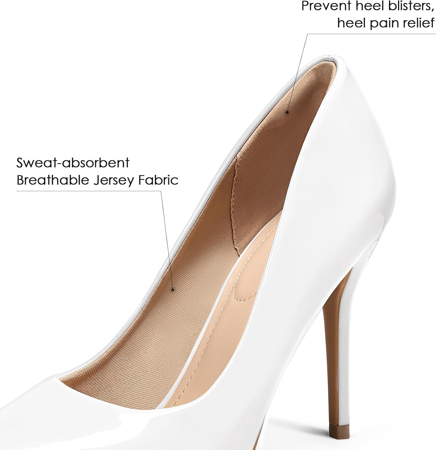 mysoft Women's High Heels Pumps Closed Pointed Toe Stiletto 4IN Heels Dress Wedding Shoes - Image 5