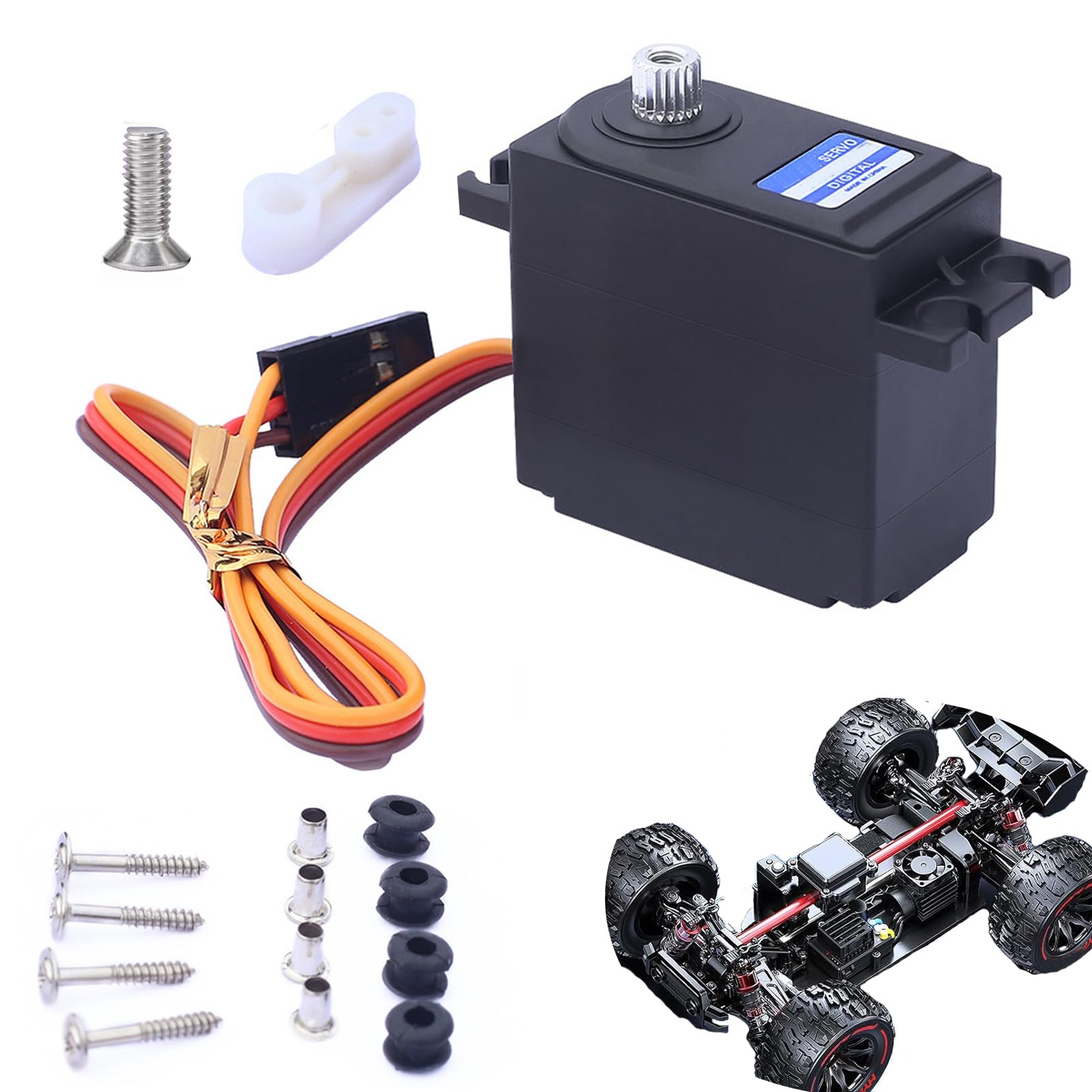 Upgrade Metal Servo for Hyper Go 1/14 H14bm RC Car,Upgrade Digital Metal Servo Spare Parts for Jetwood DEERC 1:14 MJX 14209 14210,Not Suitable for 14301/14302
