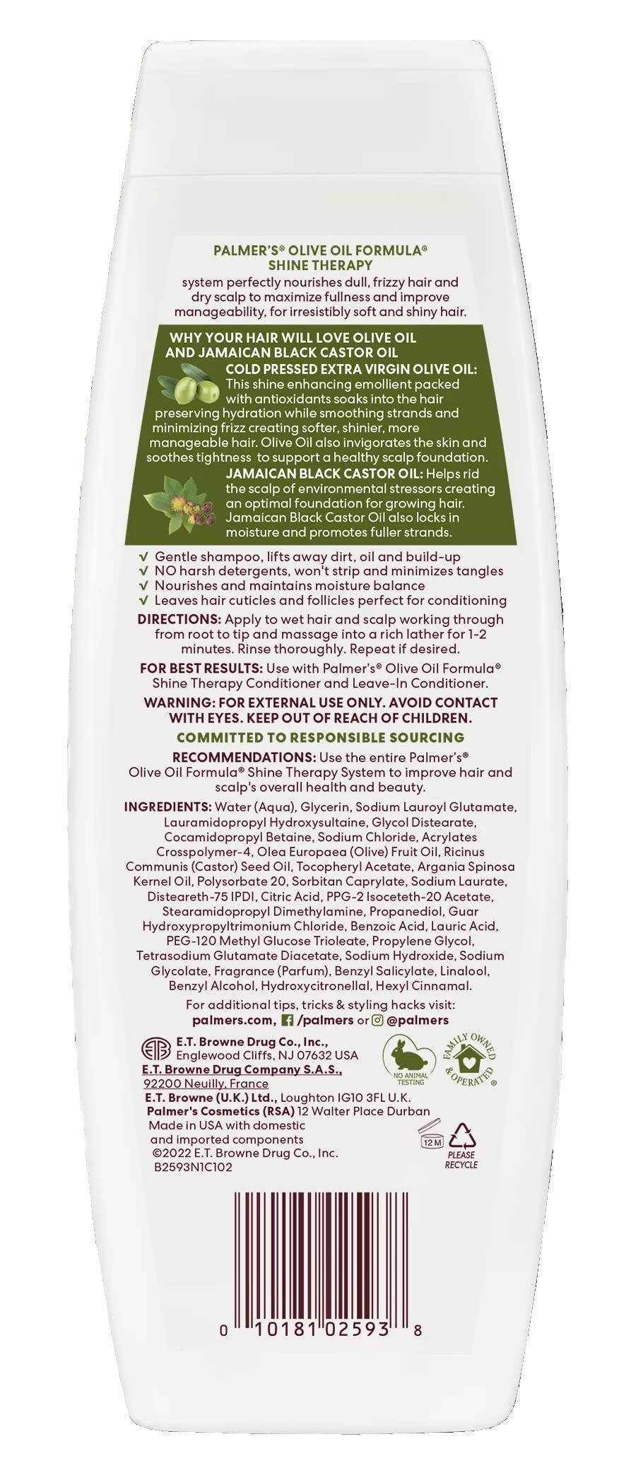 Palmer'S Olive Oil Formula With Vitamin E, Smoothing Shampoo 13.50 Oz (Pack Of 3), 399.24 ml (Pack of 3) - Image 3