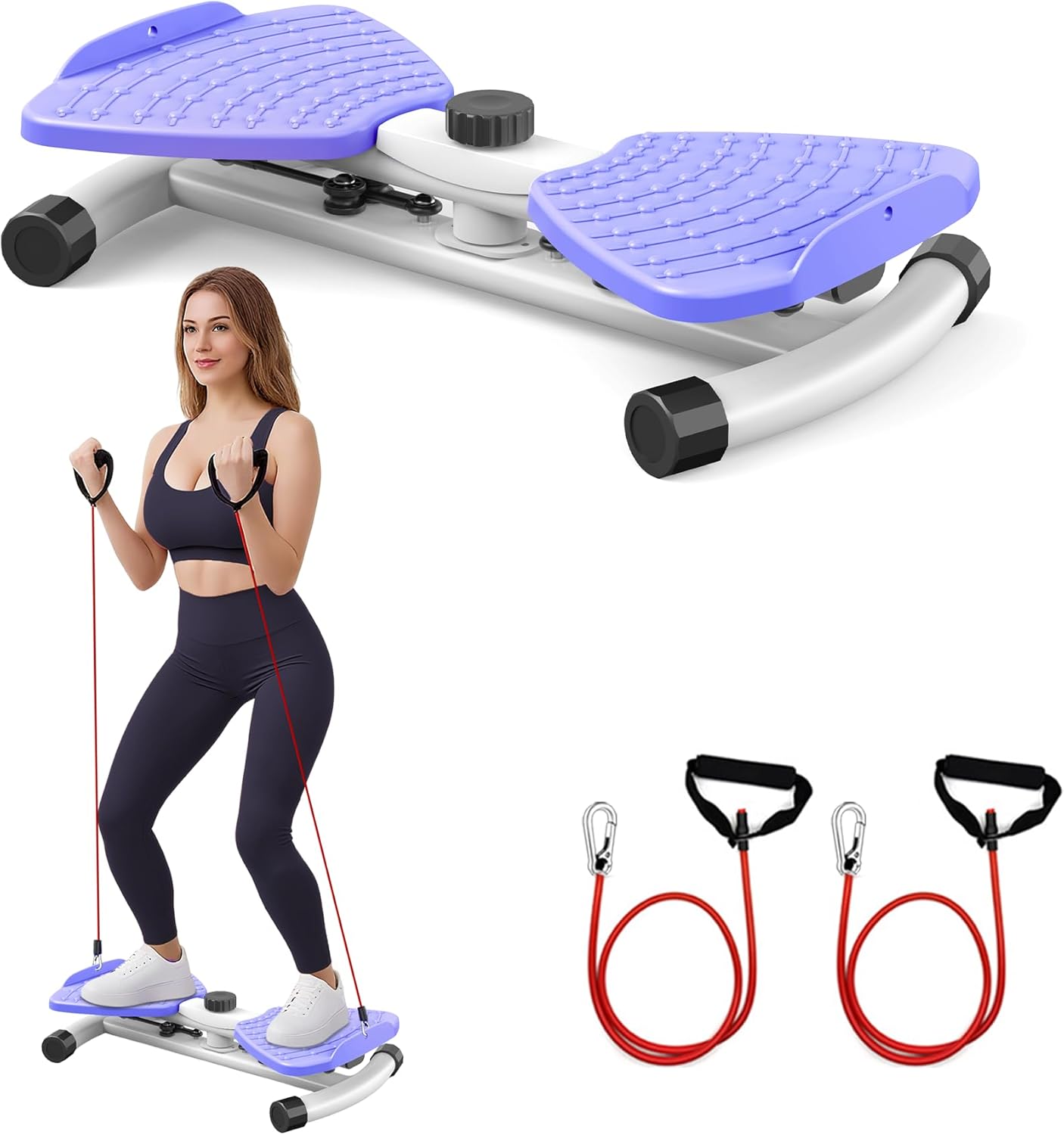 waist twisting machine for Exercise, Ab Twister Board, Core Twister for Women & Home Fitness, twist board for exercise,300 LBS Capacity purple