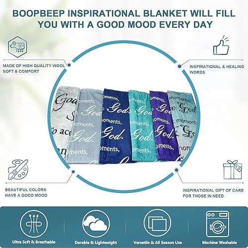Miniatura 7 de BOOPBEEP - Manta de curación con pensamientos inspiradores y oraciones, suave y religiosa, 50 x 60pulgadas, regalo perfecto para hombres y mujeres