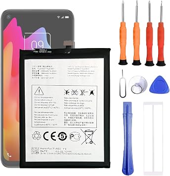 TLP038D1 TLP038D7 TLP038DA Battery Compatible with TCL 10L & TCL10 Lite 1s 2020 T770H, T770B, 4187U Replacement Battery for with Repair Tool kit