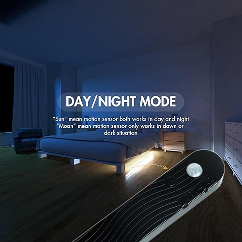 Miniatura 6 de Sensky Tira de luces con sensor de movimiento, recargable, activada por movimiento, tira de luz LED regulable para armario, caja fuerte para armas,