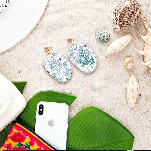 Miniatura 5 de OLYCRAFT Plantillas de arcilla de 4 x 5 pulgadas, plantillas de serigrafía de cardo, acianos de seda, pantalla de seda no adhesiva para plantas de