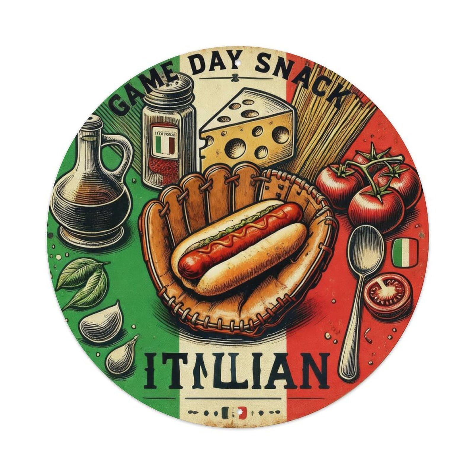 Game Day Snack Retro Tin Sign Metal Tin Sign Plaque