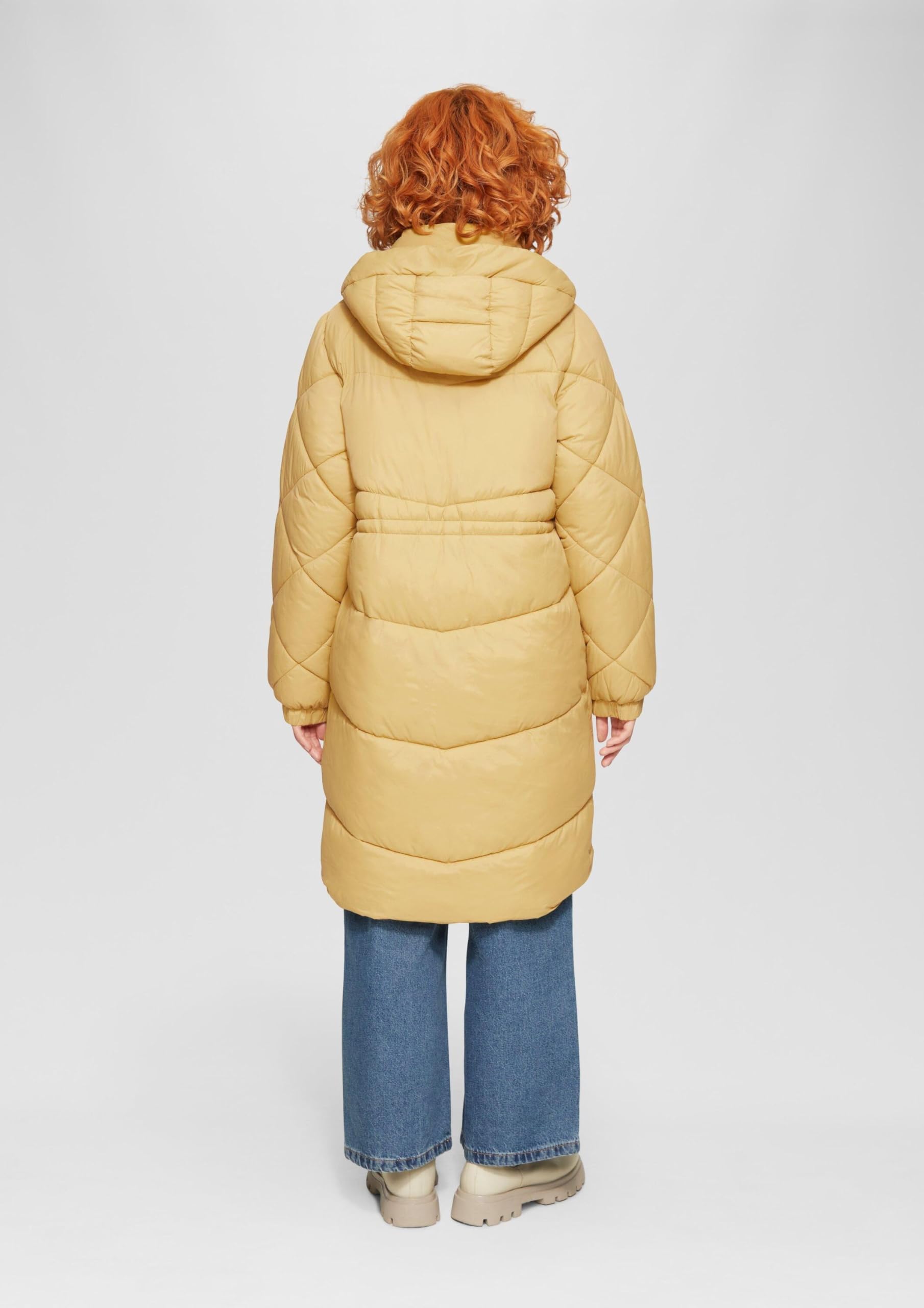 s.Oliver Damen Outdoor-Mantel – warm wattiert, Steppung, Kapuze