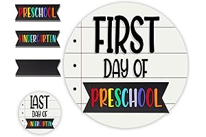 First and Last Day of Pre-K Picture Sign - 8” Kids Milestone...
