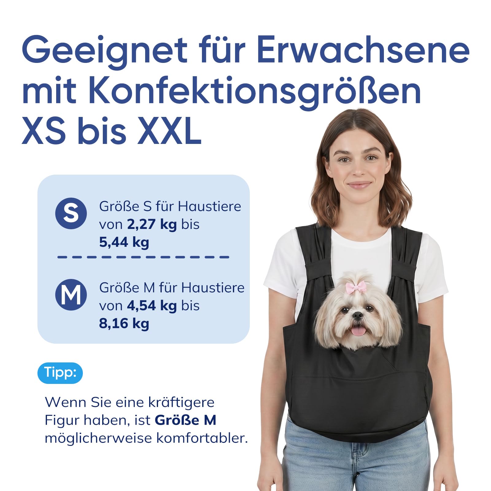 Supet Gepolsterten Gurten Hundetragetasche für kleine Hunde mit Bodenstütze