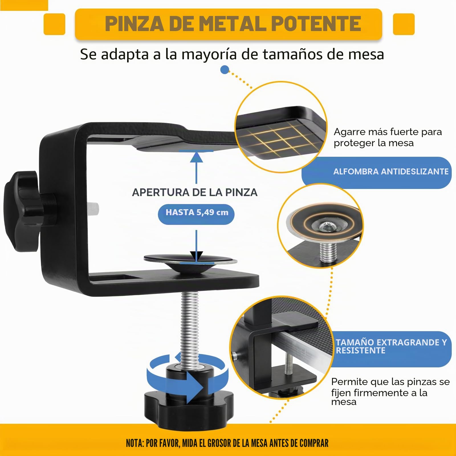 Brazo de aseo de mascotas para mesa, ajustable, antideslizante, portátil, perros y gatos pequeños y medianos, fuerte abrazadera metálica, 1 correa de sujeción y 2 cuerdas para evitar que se sienten