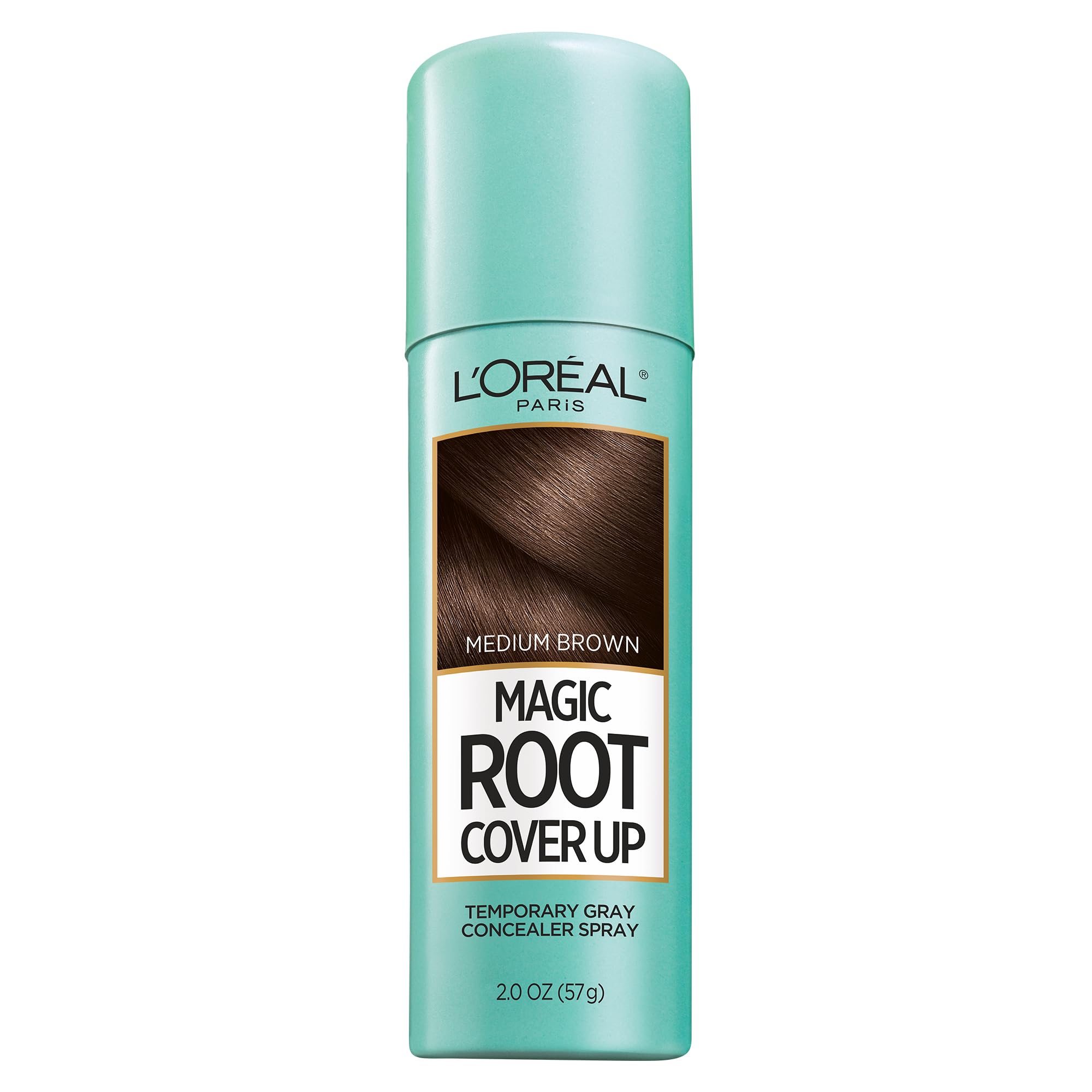 LOreal Professional Magic Root Cover Up Temporary Grey Concealer Spray Hair Colour, Medium Brown, 57 gm
