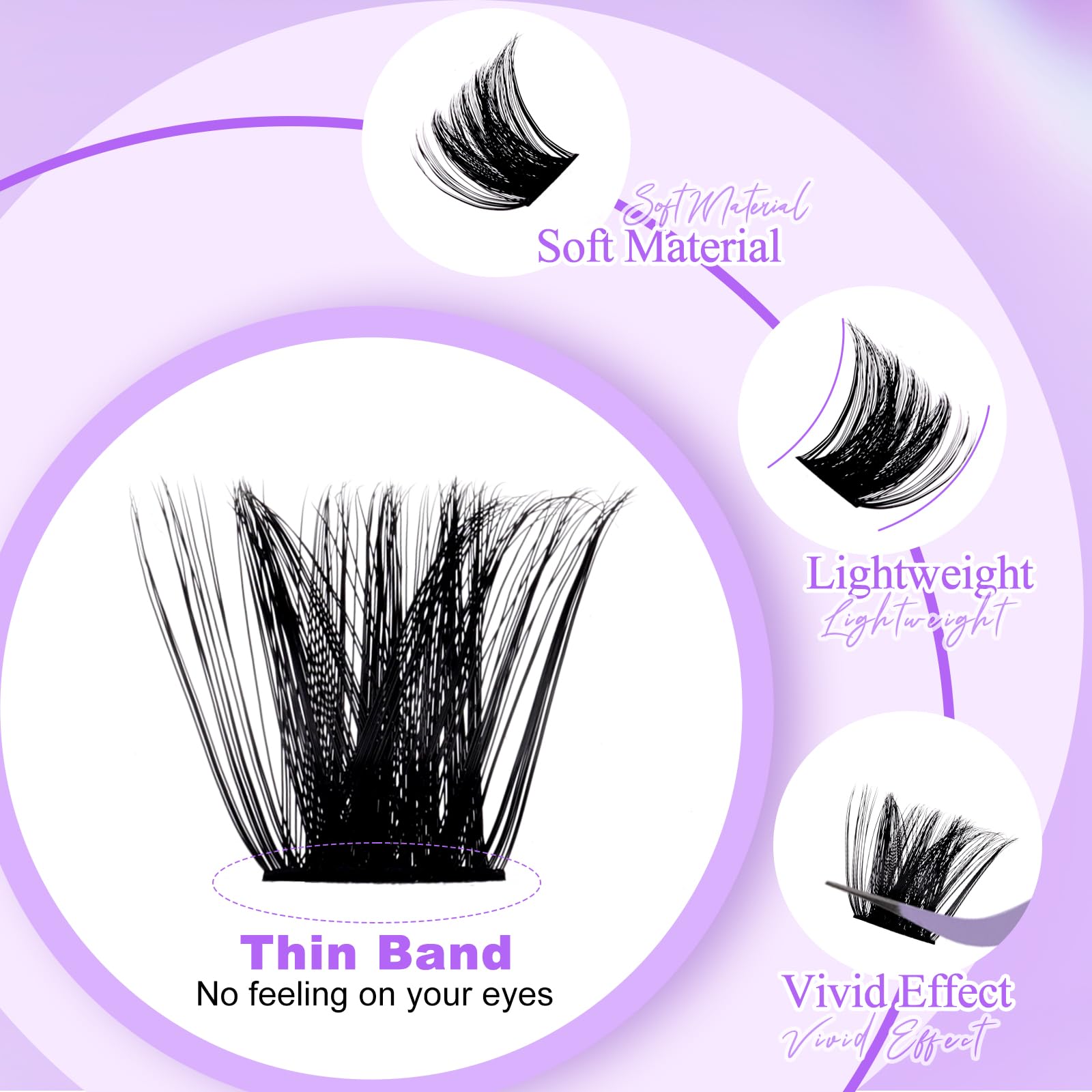 Cluster Lashes Kit Wispy 4 Styles - Image 3