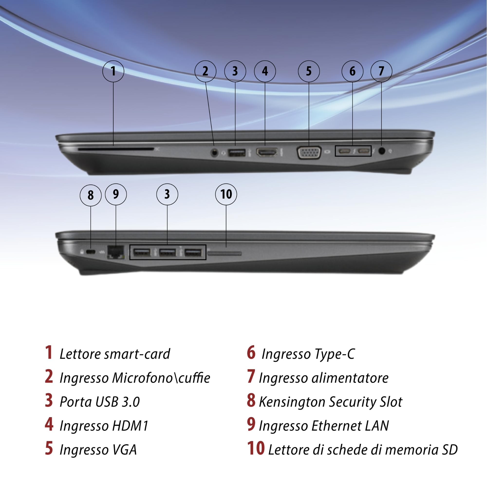 HP ZBook 17 Mobile Workstation - display 17.1" 1600 x 900 - Intel Core i5 6440 4 Cores 4 Threads 2.6Ghz - 16 GB RAM - 512 GB, W 10, Libre, pronto all'uso (Ricondizionato)