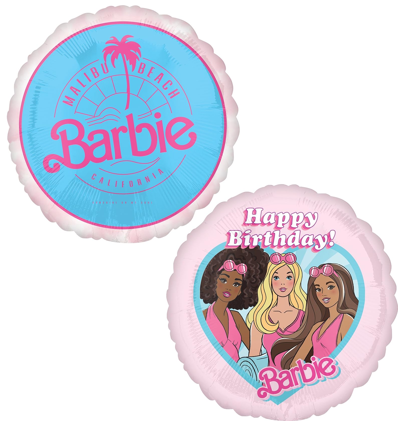 Barbie's Birthday Party Supplies 2pc Foil Balloon Bouquet Decorations